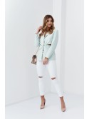 Beeindruckende Jacke mit Ausschnitten an der Taille, Mint 6904 - Online-Shop - Boutique